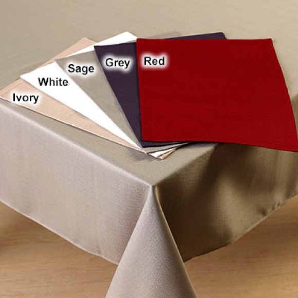 Tablecloth: Linen Look,  Oval, 60” x 84” Suzanne in Gray, NWT - Picture 3 of 12